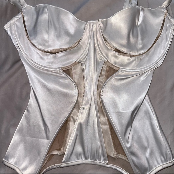Manière De Voir Silk Satin Corset Top - Picture 3 of 4